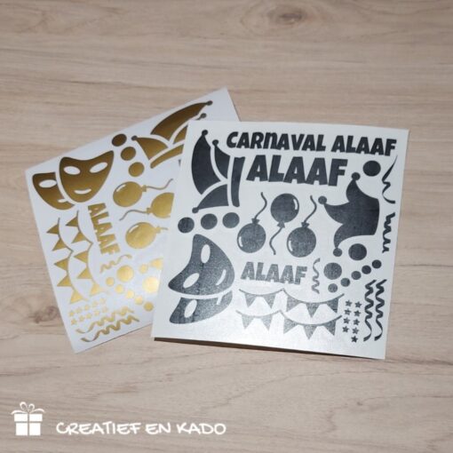 diy stickers carnaval, diy setje carnaval