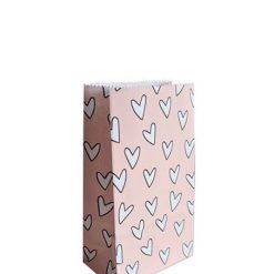 blokbodemzak hartje roze, inpakken, kadozakje
