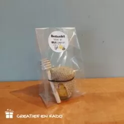 honingpotje bijzondere tijd, kadosetje honing, kado juf, kado afscheid
