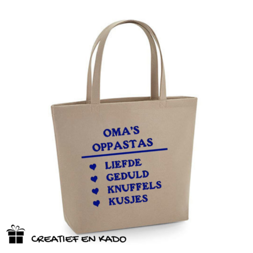 vilten shopper oma's oppas tas, oppas tas, vilten tas