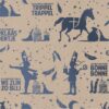 Inpakpapier Sinterklaas kapoentje kraft / metallic blauw, om je cadeau mooi in te pakken