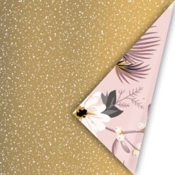inpakpapier twinkling stars goud, inpakken, kadopapier kerstmis