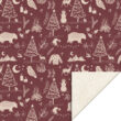 inpakpapier x-mas vintage beet red, kadopapier kerstmis, inpakken,