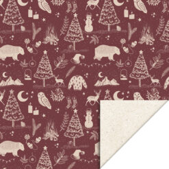 inpakpapier x-mas vintage beet red, kadopapier kerstmis, inpakken