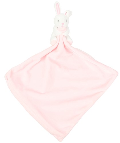 knuffeldoek konijn roze, knuffeldoek met rammelaar, tutdoek met naam, kraamkado met naam