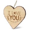 I love you hart, mijn hart, houten hart hanger, kado geliefde, Valentijnsdag
