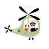 Kadolabel pakjes speurtocht helicopter, om je cadeau mooi in te pakken