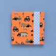 Inpakpapier traffic fluor orange, kadopapier voertuigen, kadopapier jongens, inpakken (1)