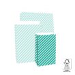 blokbodemzakje stripes diagonal turquoise blue, kadozakje diagonal stripe, inpakken (2)