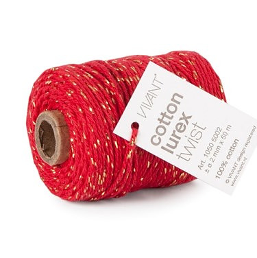 cotton touw rood, katoen twist touw, inpakken
