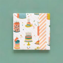 inpakpapier birthday cake, kadopapier verjaardag, inpakken, inpakinspiratie