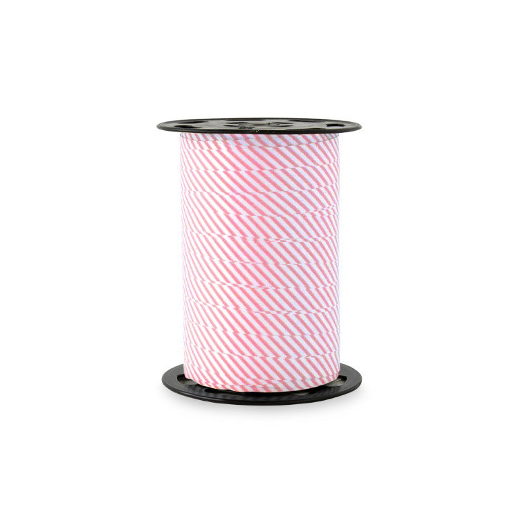 kadolint stripes candy pink, krullint roze, cadeaulint roze, inpakken
