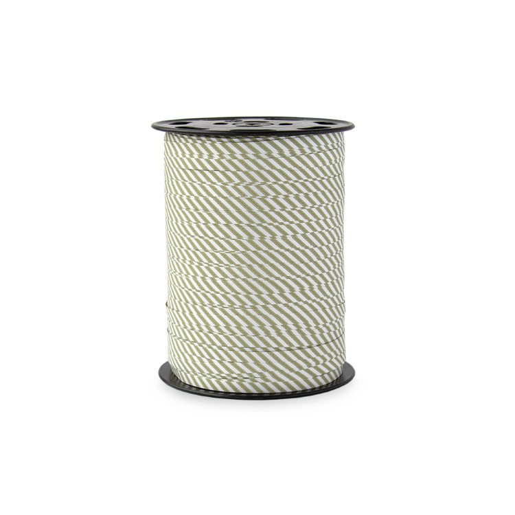 kadolint stripes old green, krullint, cadeaulint, inpakken