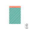 Kadozakje stripe diagonal turquoise – 12 x 19 cm, om je cadeau mooi in te pakken