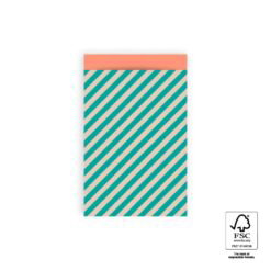 kadozakje stripe turquoise, kadozakje gestreept, inpakken