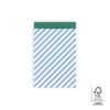Kadozakje stripe diagonal sea blue – 12 x 19 cm, om je cadeau mooi in te pakken