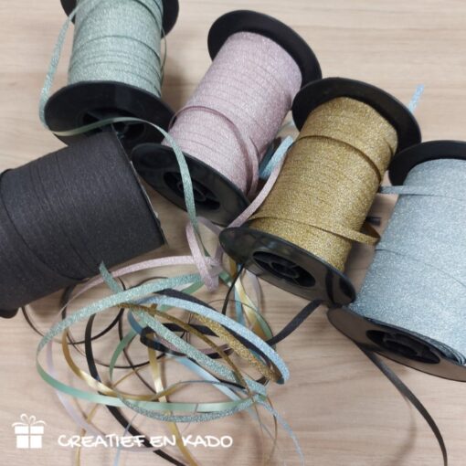 kadolint sparkle, sierlint glitter, krullint glitter, inpakken