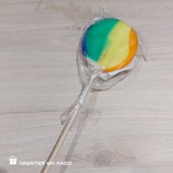 regenboog lolly, lolly xl, snoep trakteren