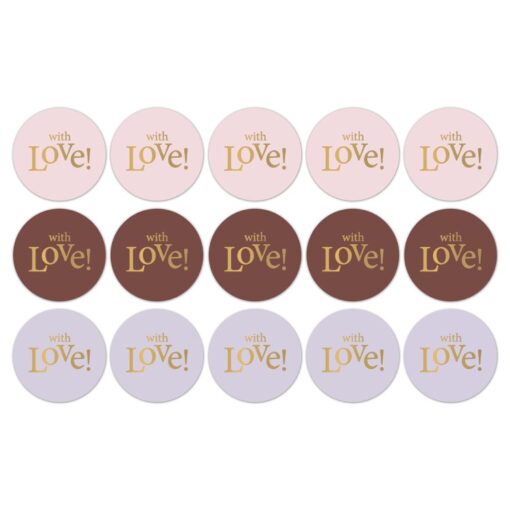 kadostickers with love, sluitstickers, inpakken