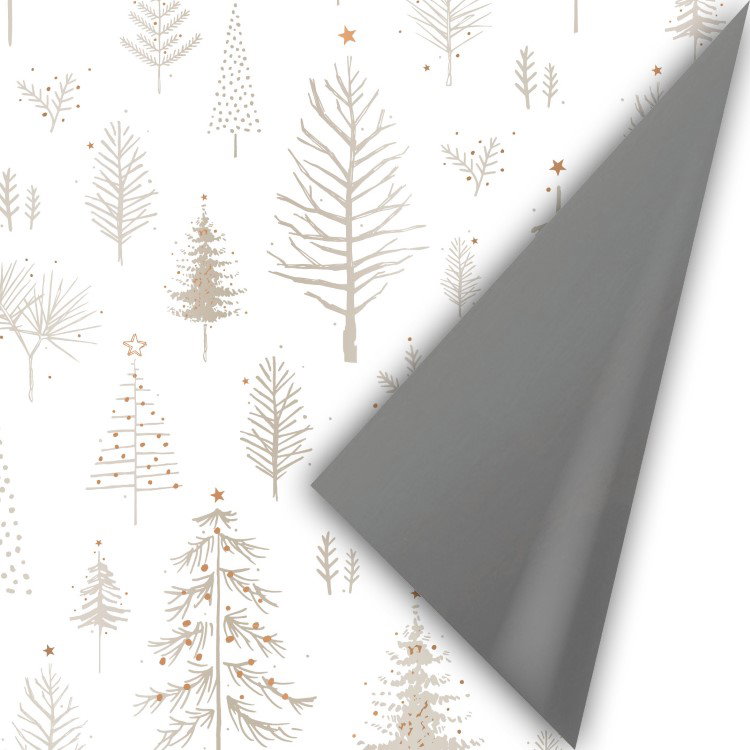 inpakpapier tree diversity champagne, kadopapier kerstmis, inpakken