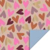 Inpakpapier big hearts nude / polarblue, om je cadeau mooi in te pakken