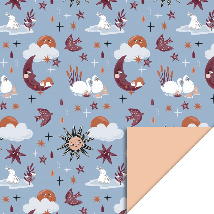 inpakpapier baby dreams, kadopapier baby, kraamkado, inpakken