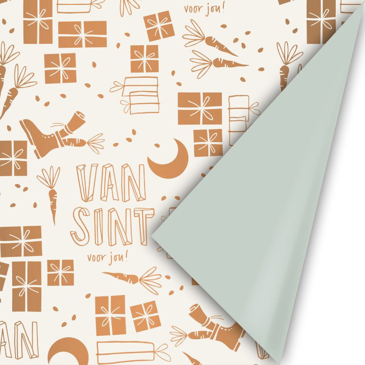 inpakpapier van Sint voor jou, kadopapier Sinterklaas, inpakken, inpakmaterialen