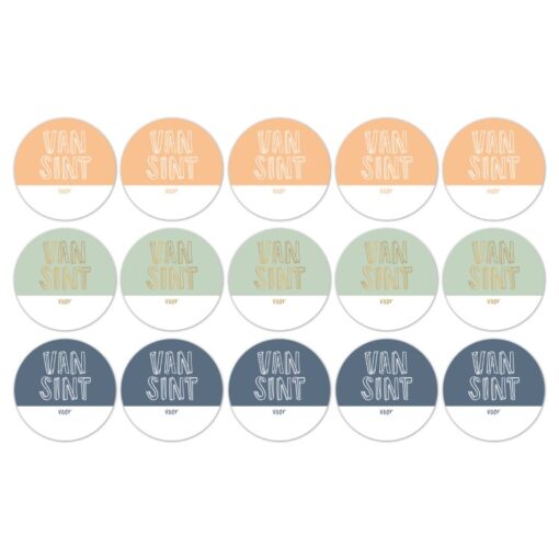kadostickers van sint colorful, sluitstickers, inpakken sinterklaas, inpakmaterialen