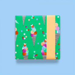 inpakpapier ice confetti, kadopapier ijsjes, inpakken, inpakinspiratie
