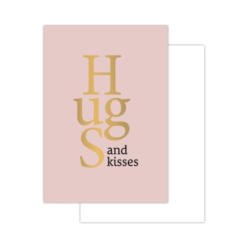 minikaartje hugs and kisses, inpakken