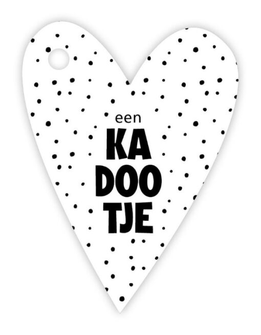 kadolabel een kadootje, kadolabel hart, inpakken