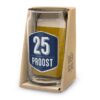 bierglas 25 proost, bierglas verjaardag, bierglas jubileum, kado verjaardag, kado jubileum