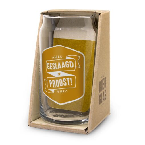bierglas geslaagd proost, bierglas examen kado