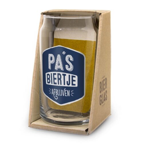 bierglas pa's biertje, kado papa, vaderdag