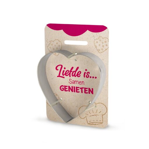 koekjesvorm liefde is... samen genieten, kado huwelijk, kado jubileum, kado liefde