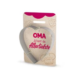 koekjesvorm oma allerliefste, oma jij bent de allerliefste, kado oma, moederdag