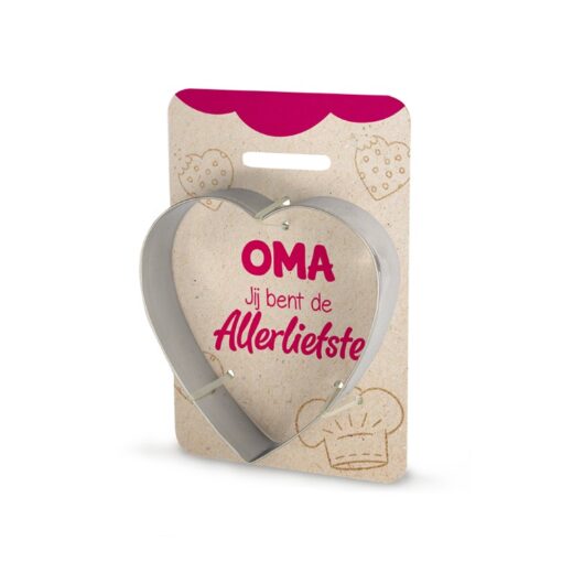 koekjesvorm oma allerliefste, oma jij bent de allerliefste, kado oma, moederdag