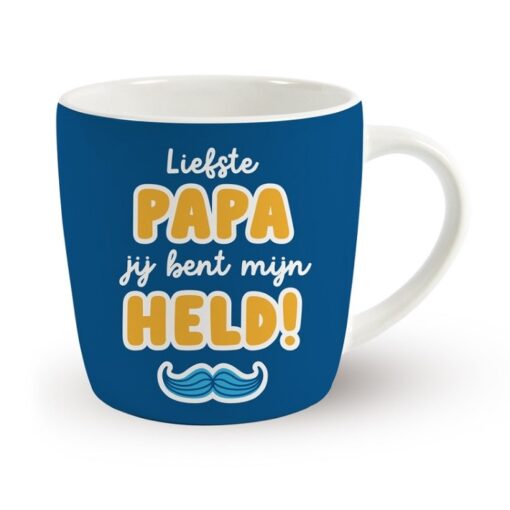 Mok vaderdag, beker papa, kado vaderdag, liefste papa jij bent mijn held