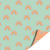 inpakpapier over the rainbow, kadopapier regenboog, inpakken baby