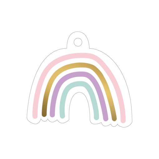 kadolabel regenboog, inpakken