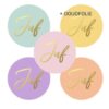 kadostickers juf, sluitstickers juf, inpakken