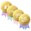 kadostickers medaille goud, goed gedaan topper, trots op jou, kanjer, kadosticker avondvierdaagse, kadosticker geslaagd