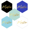kadostickers meester 6-hoek, sluitstickers meester, inpakken