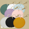 sleutelhanger lederlook, boutique keyclip rond