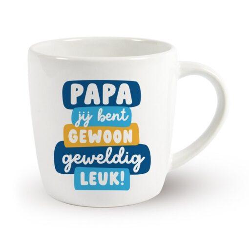 mok vaderdag, beker papa, papa jij bent gewoon geweldig, kado vaderdag