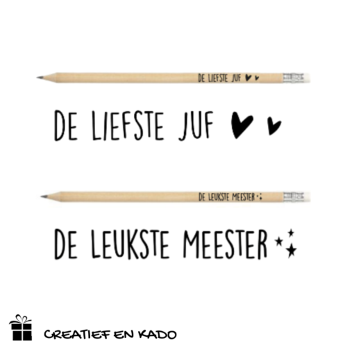Potlood de liefste juf of de leukste meester