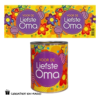 bliklabel liefste oma, snoepblik oma, kado oma, Moederdag
