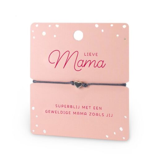 hart armband mama, hart armband, kado moederdag, ik heb je lief armbandje