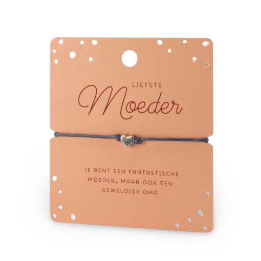 hart armband moeder, ik heb je lief armband, kado moeder, Moederdag