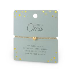 hart armband oma, hart armband goud, ik heb je lief armband, kado oma